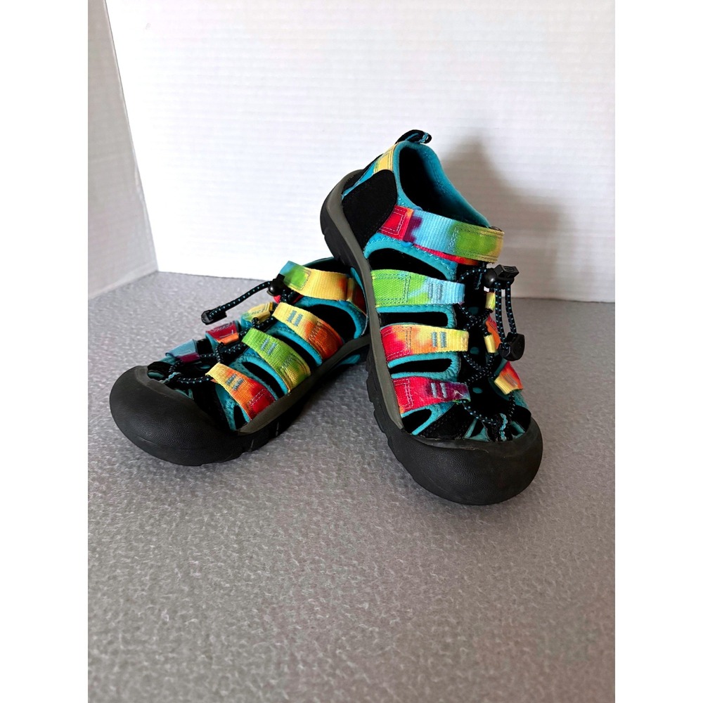KEEN Kids Newport H2 Sandals Rainbow Tie Dye Size 3 Multi Color Water Shoes
